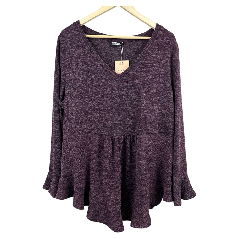 NWT BloomChic Flared V-Neck Long Sleeve Sweater Plus Size 18-20